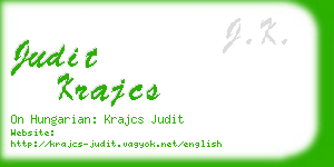 judit krajcs business card